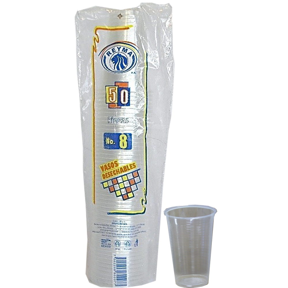 VASO PLASTICO # 8 REYMA P/50 