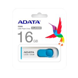 MEMORIA USB 16GB ADATA AC008-16G-RWE BLANCO/AZUL (L)