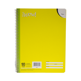 CUADERNO PROF ESPIRAL RAYA 100 HJS WOW UNICOLOR PC 580802 NORMA