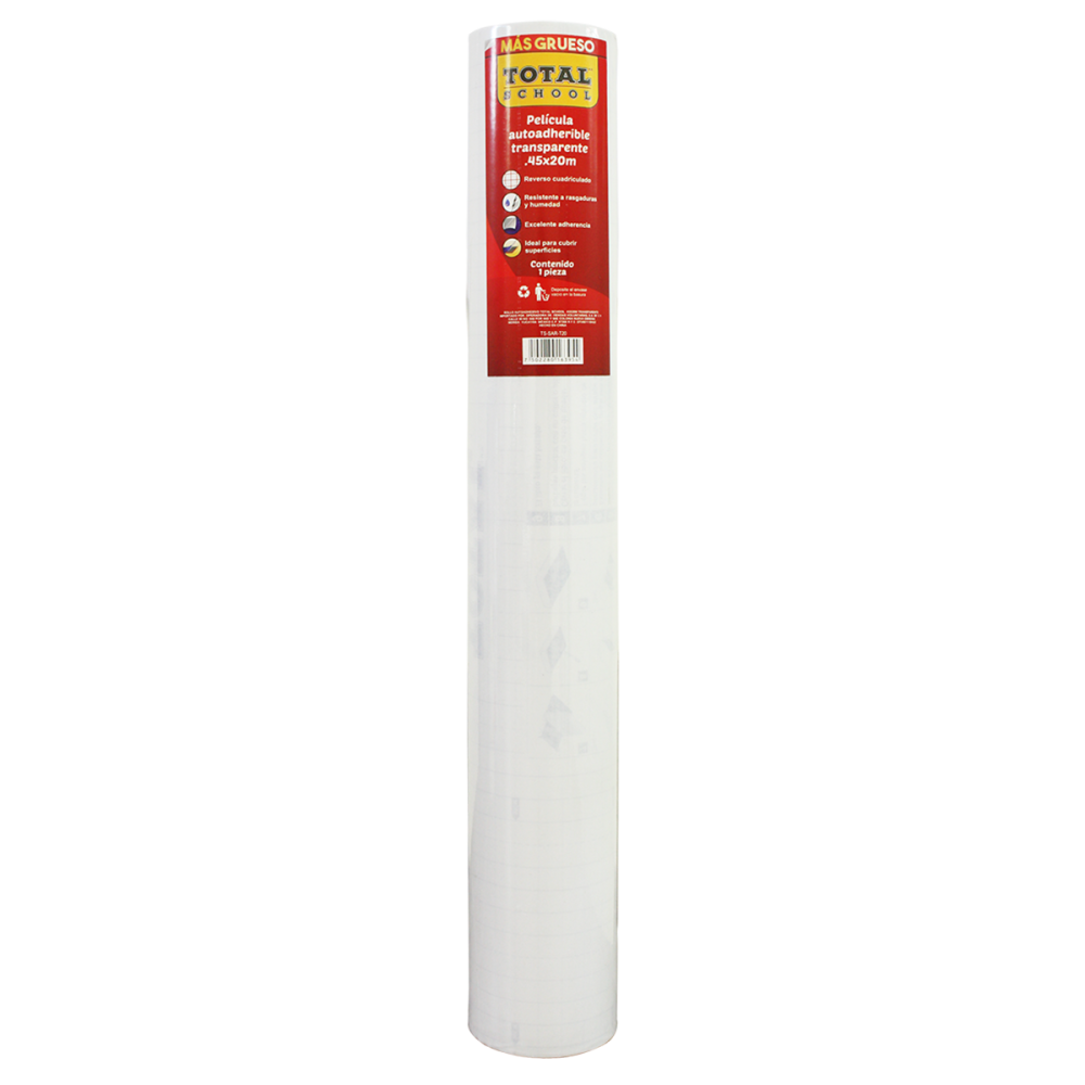 ROLLO AUTOADHESIVO 45CM X 20M TRANSPARENTE TOTAL SCHOOL ROLLO TS-SAR-T20 ROLLO AUTOADHESIVO 45CM X 20M TRANSPARENTE TOTAL SCHOOL ROLLO TS-SAR-T20