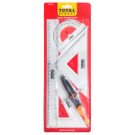 EQUIPO GEOMETRIA PLASTICO C/COMPAS PRECISION C/5 TOTAL SCHOOL BLISTER TS-GEO5