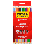 COLORES LARGOS REDONDOS DOBLES C/12 TOTAL SCHOOL CAJA TS-CLP12B