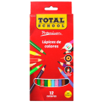 COLORES LARGOS REDONDOS C/12 TOTAL SCHOOL CAJA TS-CLP12