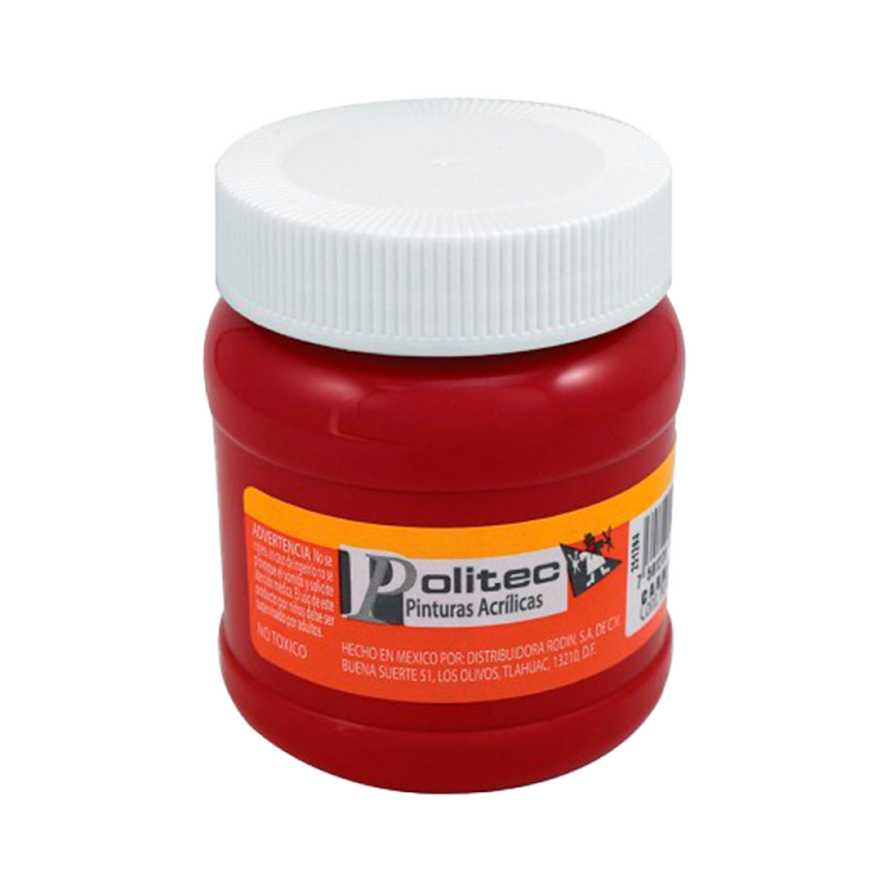 PINTURA ACRILICA CARMIN 250 ML POLITEC BOTE 14215 RODIN 319