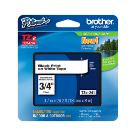 CINTA PARA IMPRESORA BROTHER TZE241 NEGRO/BLANCO (L)