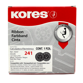 CINTA P/CALCULADORA # 241 KORES NEGRO-ROJO