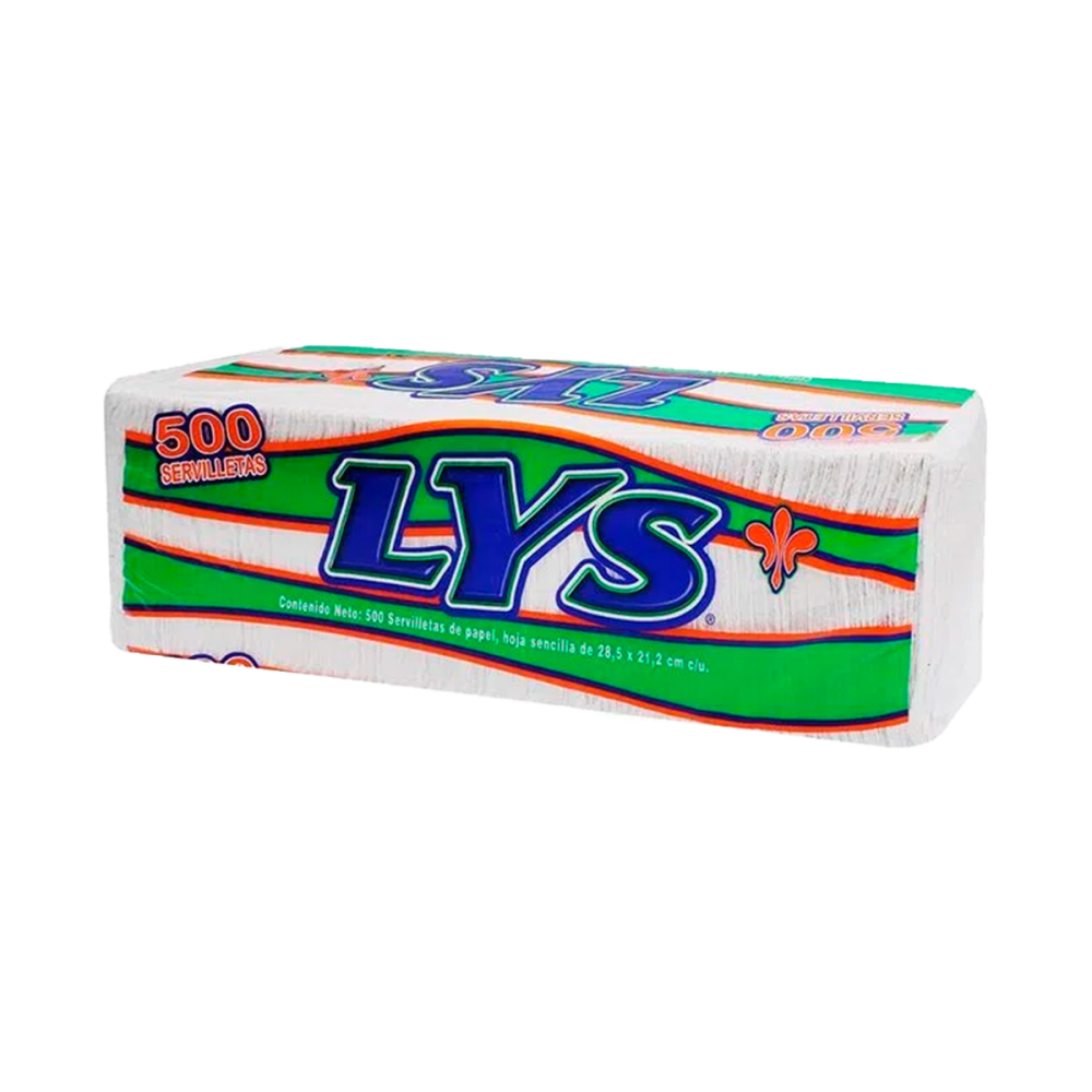SERVILLETA LYS HOJA SENCILLA 500PZAS