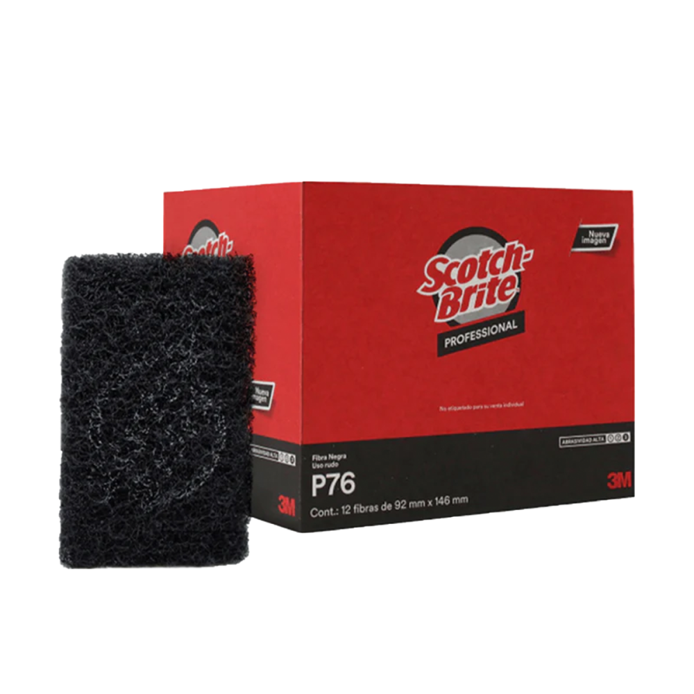 FIBRA SCOTCH BRITE USO PESADO NEGRA P-76 3M 