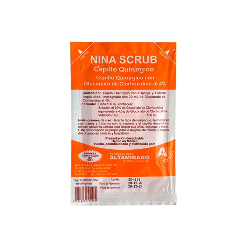 CEPILLO QUIRURGICO CON JABON