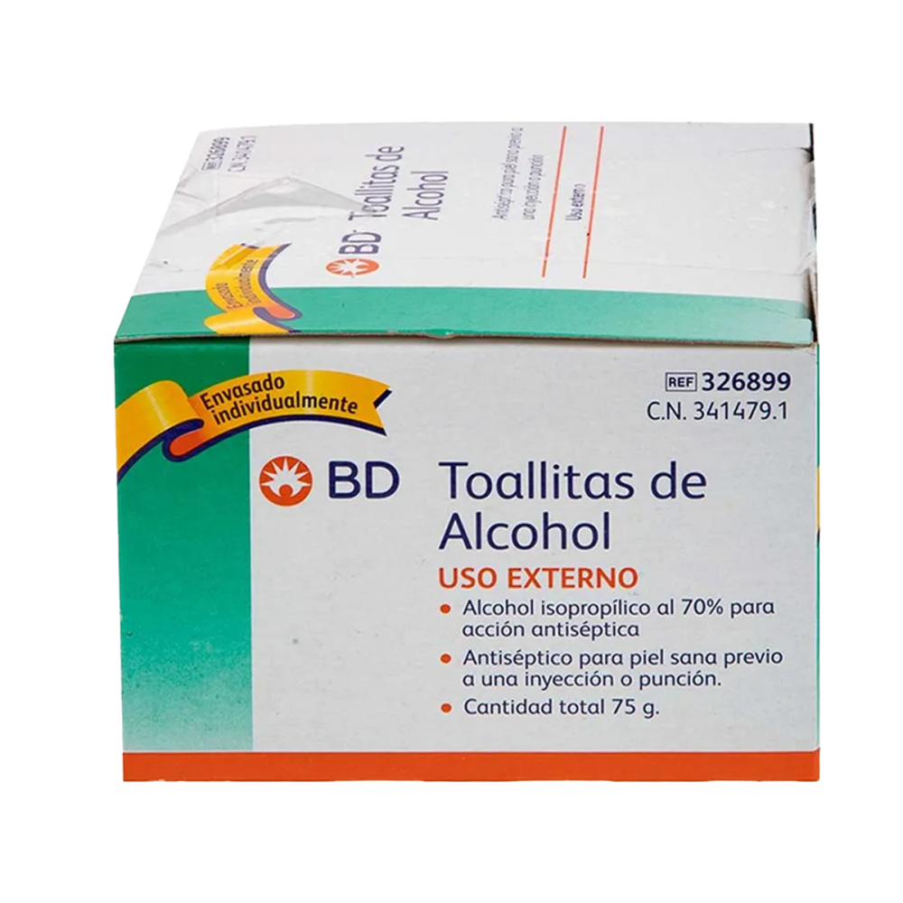 TOALLAS HUMEDAS DE ALCOHOL ULTRA DINA BD C/100 