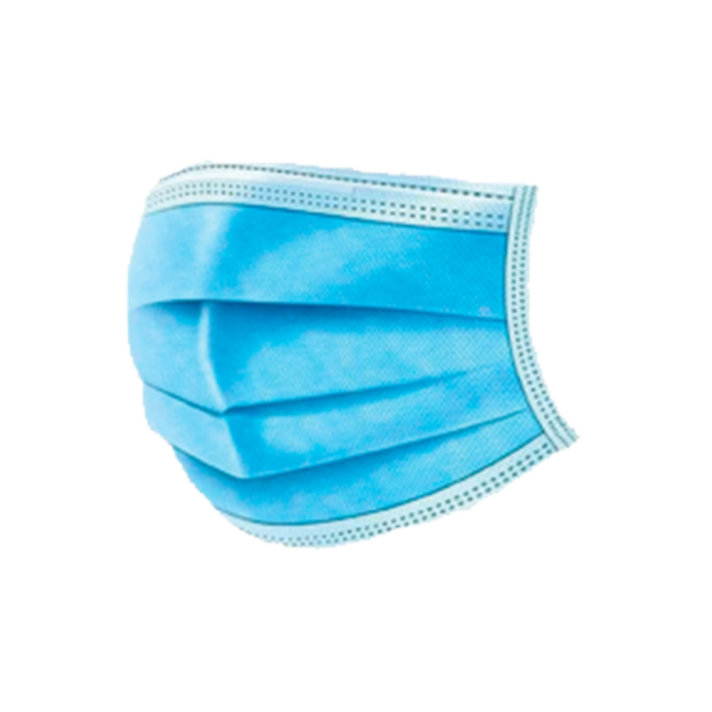 CUBREBOCAS TRIPLE CAPA AZUL 16.5X12 CM PC