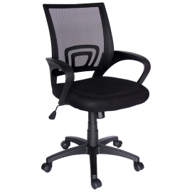 SILLA OPERATIVA MALLA 90 KG C/BRAZOS NEGRO ECOCHAIR (L)