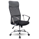 SILLA EJECUTIVA MALLA 100 KG C/BRAZOS NEGRO ECONOMALLA (L)