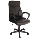 SILLA EJECUTIVA RESP. ALTO 120 KG C/BRAZOS NEGRO RIMINI (L)