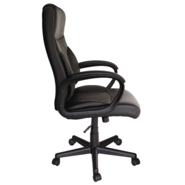SILLA EJECUTIVA RESP. ALTO 120 KG C/BRAZOS NEGRO RIMINI (L)