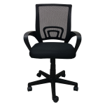 SILLA OPERATIVA MALLA 120 KG C/BRAZOS NEGRO TOTAL OFFICE ERGOCHAIR TOSO-01