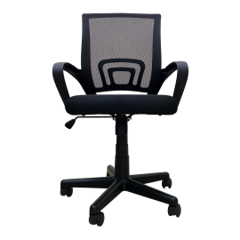 SILLA OPERATIVA MALLA 120 KG C/BRAZOS NEGRO TOTAL OFFICE ERGOCHAIR TOSO-01