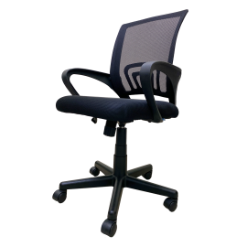 SILLA OPERATIVA MALLA 120 KG C/BRAZOS NEGRO TOTAL OFFICE ERGOCHAIR TOSO-01