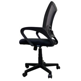 SILLA OPERATIVA MALLA 120 KG C/BRAZOS NEGRO TOTAL OFFICE ERGOCHAIR TOSO-01