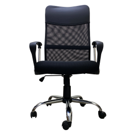 SILLA EJECUTIVA MALLA 120 KG C/BRAZOS NEGRO TOTAL OFFICE OFISTYLE TOSO-02