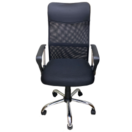 SILLA EJECUTIVA MALLA 120 KG C/BRAZOS NEGRO TOTAL OFFICE OFISTYLE TOSO-02