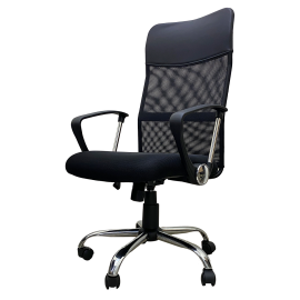 SILLA EJECUTIVA MALLA 120 KG C/BRAZOS NEGRO TOTAL OFFICE OFISTYLE TOSO-02