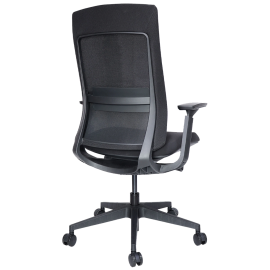 SILLA EJECUTIVA MALLA 130 KG C/BRAZOS NEGRO QUO OHE-803 (L)