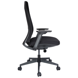 SILLA EJECUTIVA MALLA 130 KG C/BRAZOS NEGRO QUO OHE-803 (L)