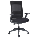 SILLA EJECUTIVA MALLA 130 KG C/BRAZOS NEGRO QUO OHE-803 (L)