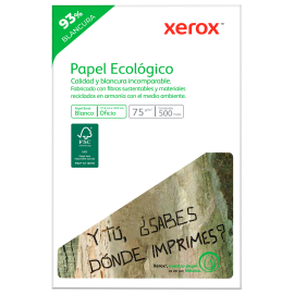 PAPEL BOND OFICIO BLANCO 500 HJS 75 GRS ECOLOGICO XEROX  003M02012