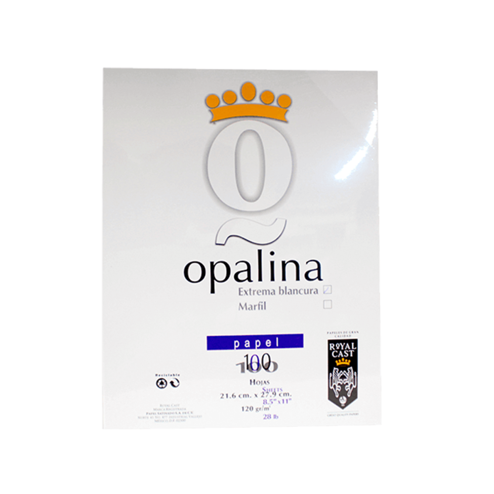 PAPEL OPALINA CARTA EXTREMA BLANCURA 120GR PAQ C/100 ROYAL CAST PAPEL OPALINA CARTA EXTREMA BLANCURA 120GR PAQ C/100 ROYAL CAST