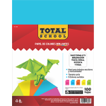 PAPEL BOND CARTA COLORES BRILLANTES 100 HJS TOTAL SCHOOL PAQ TS-100B