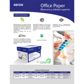 PAPEL BOND CARTA OFFICE PAPER 500 HJS 97% BLANC. 003M02040 XEROX AZUL