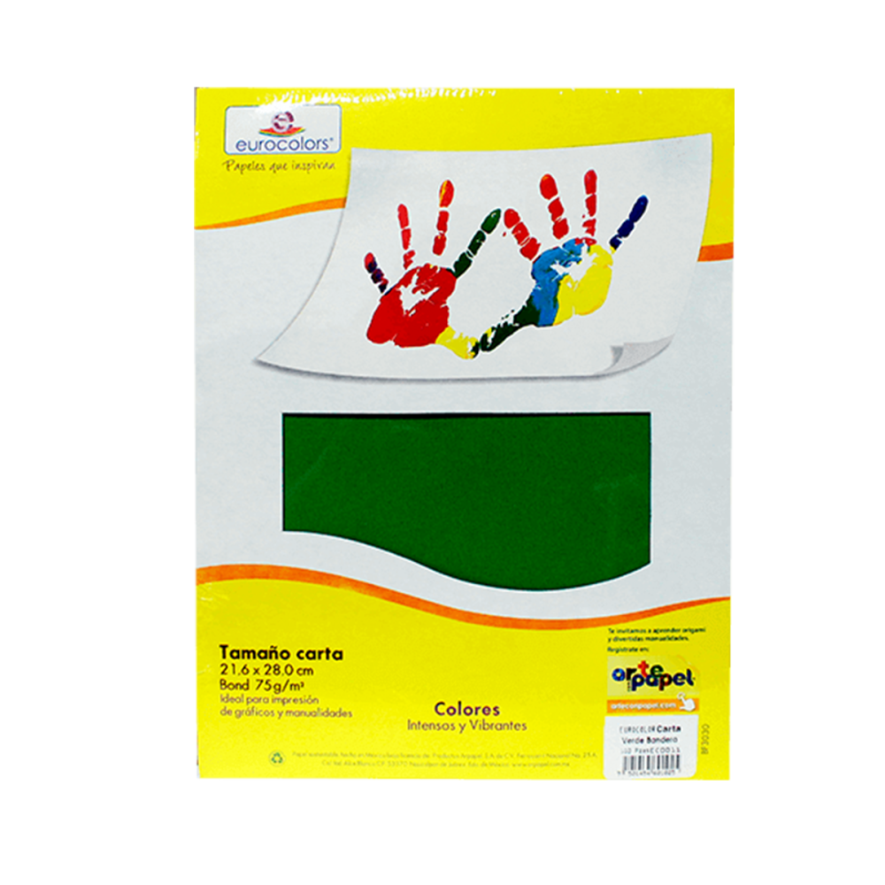 PAPEL BOND CARTA VERDE BANDERA 100 HJS EUROCOLOR PAQ EC0011 ARPAPEL PAPEL BOND CARTA VERDE BANDERA 100 HJS EUROCOLOR PAQ EC0011 ARPAPEL