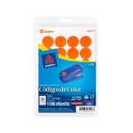 ETIQUETA AVERY REDONDA NARANJA ¾