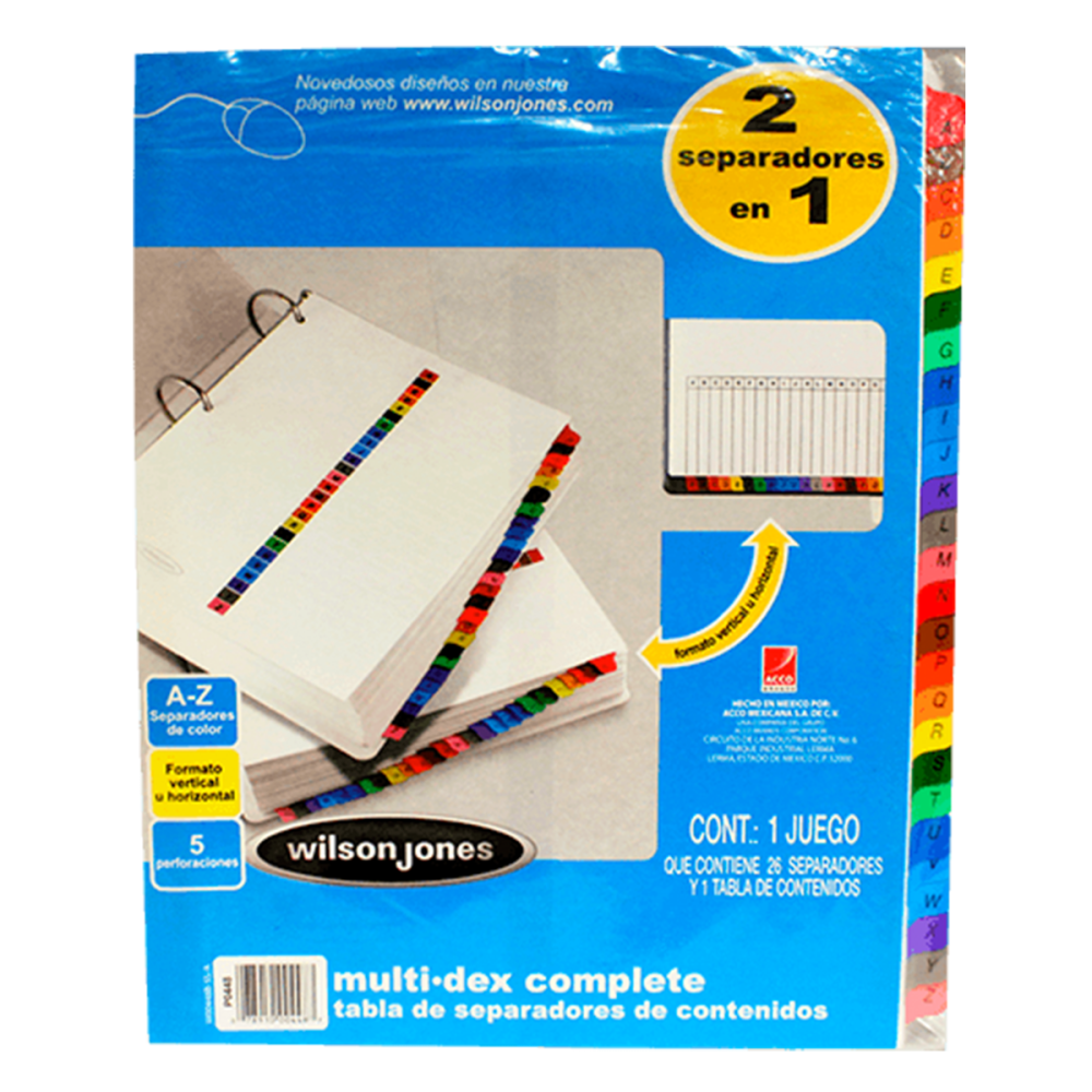 SEPARADOR A-Z MULTIDEX COMPLETE ACCO P0448
