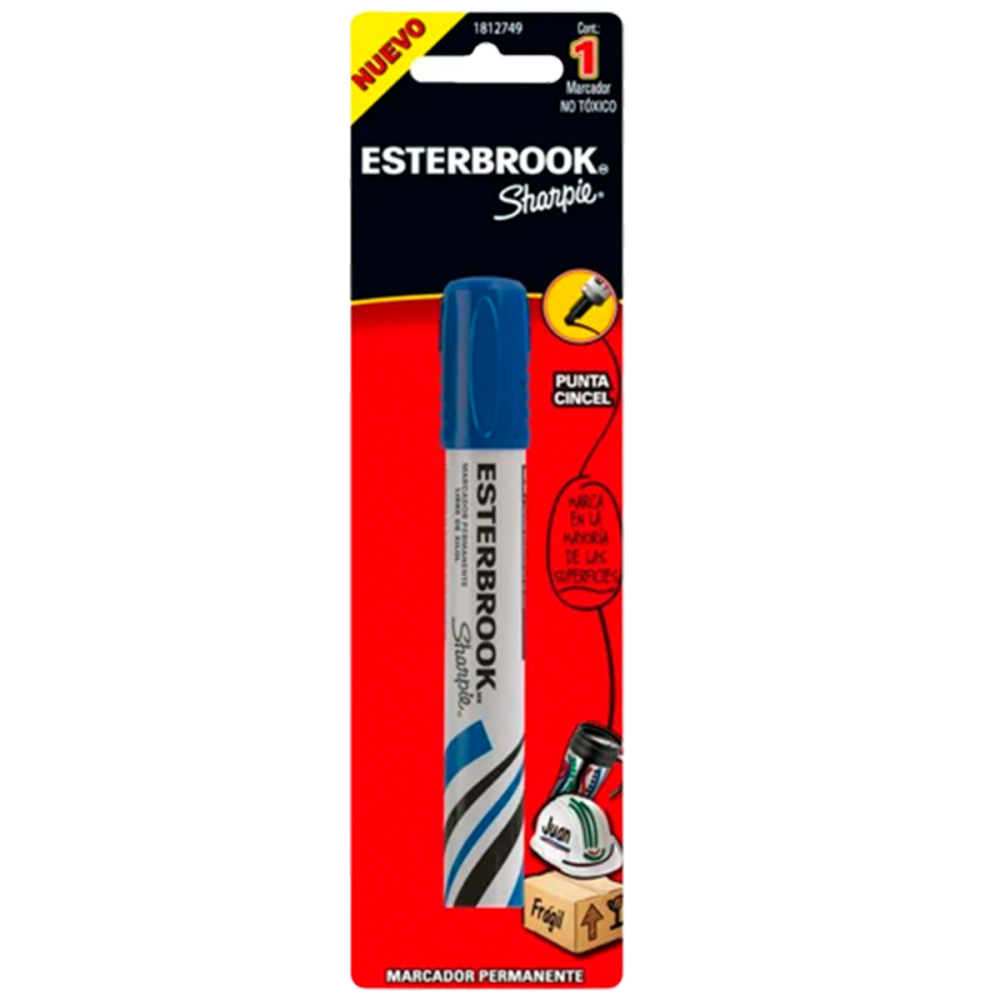 MARCADOR PERMANENTE CINCEL AZUL ESTERBROOK BLISTER 1812749 NEWELL MARCADOR PERMANENTE CINCEL AZUL ESTERBROOK BLISTER 1812749 NEWELL