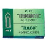 CLIP 1 CUADRADO BACO  C/100