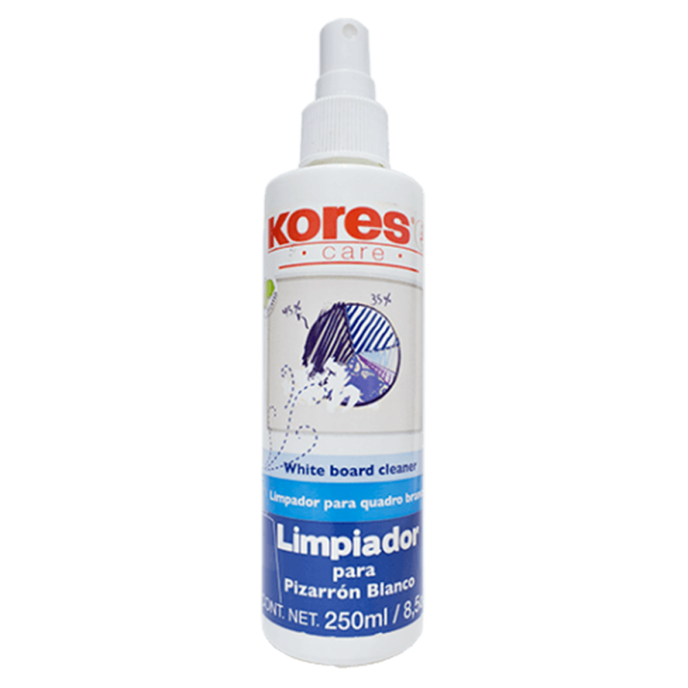 LIMPIADOR LIQUIDO P/PIZARRON BLANCO 255 ML KORES 325853