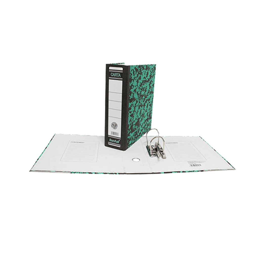 CARPETA ARCHIVADOR T/C VERDE MARMOLEADO SUNFULL SLAF-3002L