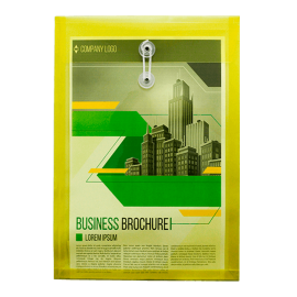 SOBRE PLÁSTICO C/HILO TOTAL OFFICE T/OFICIO VERTICAL AMARILLO