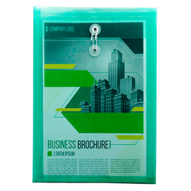 SOBRE PLÁSTICO C/HILO TOTAL OFFICE T/OFICIO VERTICAL VERDE