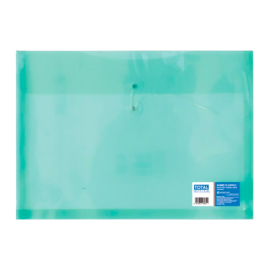 SOBRE PLÁSTICO C/HILO TOTAL OFFICE T/OFICIO HORIZONTAL VERDE