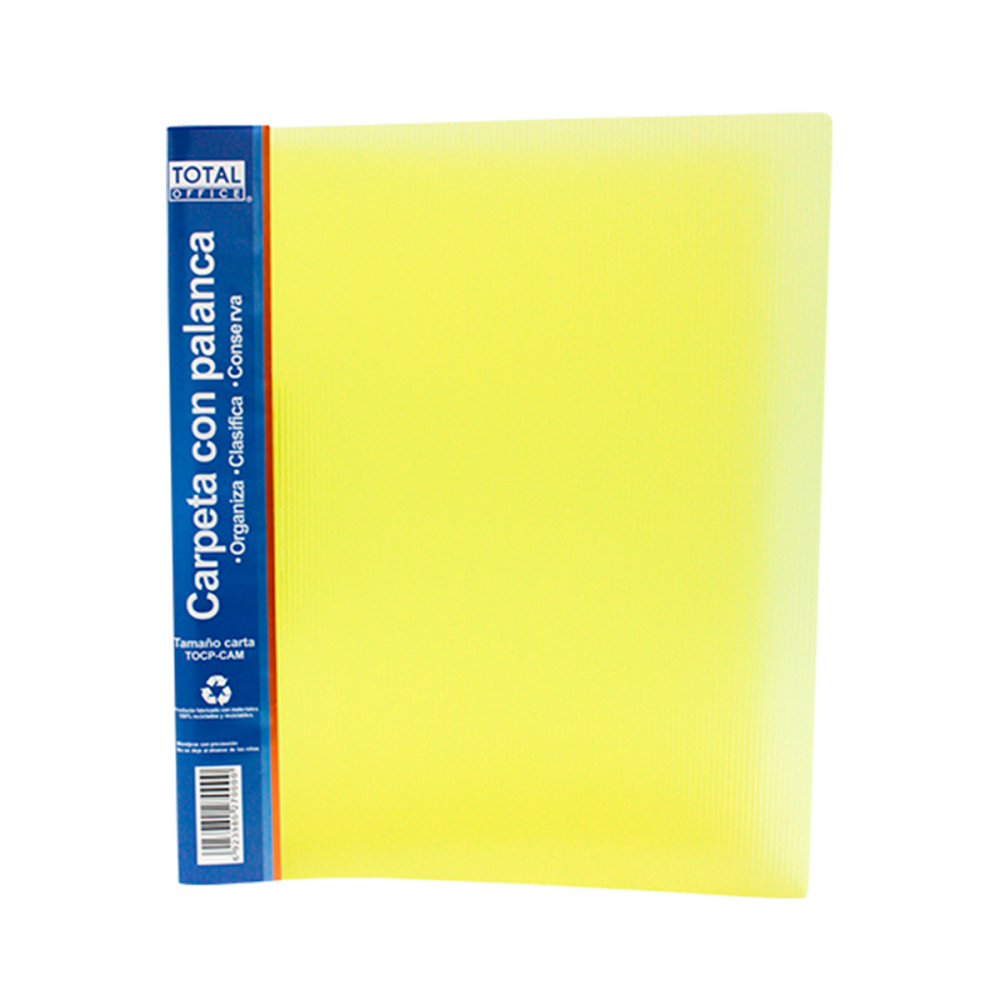CARPETA C/PALANCA TOTAL OFFICE T/CARTA AMARILLO