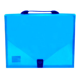 PORTAFOLIO PLÁSTICO TOTAL OFFICE T/CARTA TRANSPARENTE AZUL