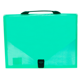 PORTAFOLIO PLASTICO TOTAL OFFICE T/CARTA TRANSPARENTE VERDE