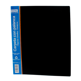 CARPETA C/PALANCA TOTAL OFFICE T/CARTA NEGRO OPACO
