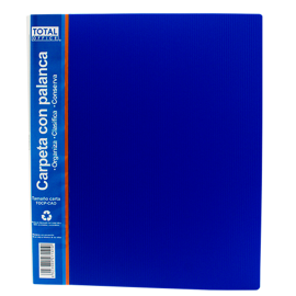 CARPETA C/PALANCA TOTAL OFFICE T/CARTA AZUL OPACO