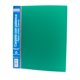 CARPETA C/PALANCA TOTAL OFFICE T/CARTA VERDE OPACO