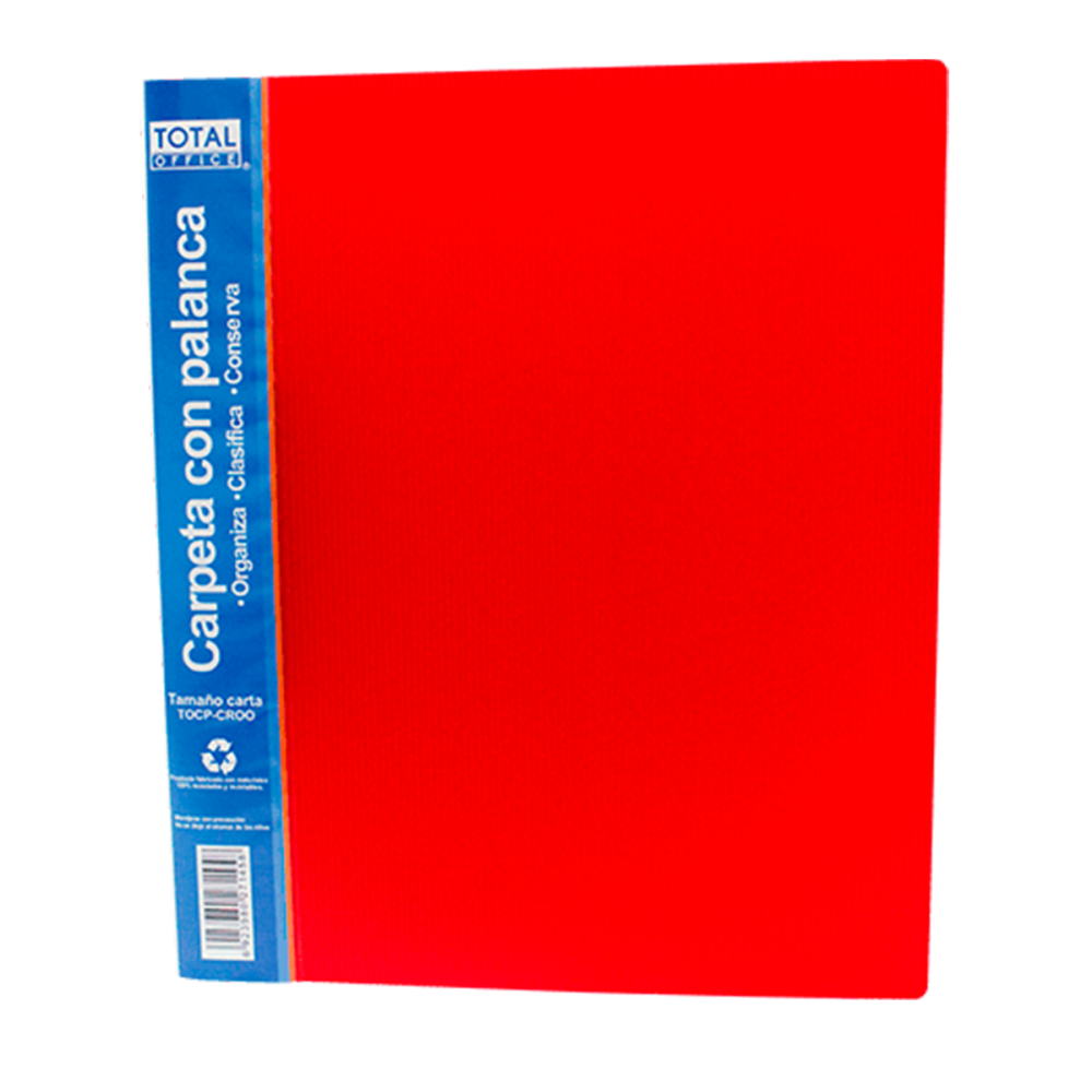 CARPETA C/PALANCA TOTAL OFFICE T/CARTA ROJO OPACO